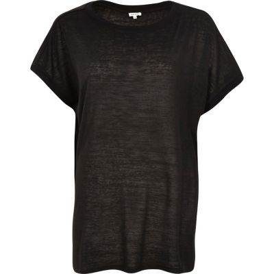 Black square fit t-shirt